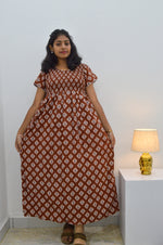 Crush Smocking Nighties for Stylish Women | Soft wrinkled texture Smocking Model | Rounded neck with Side Pocket | Daily wear Nighties for trendy women (PPL)