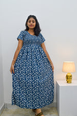 Crush Smocking Nighties for Stylish Women | Soft wrinkled texture Smocking Model | Rounded neck with Side Pocket | Daily wear Nighties for trendy women (PPL)