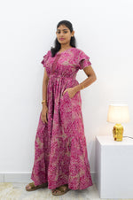 Stylish Arrivals Alpine Gathering Frock Model Night Gown's | Front Adjustable Gathering Style Rope Rope | Puff Sleeve | Trending Collection's for Stylish Women's (GFF)