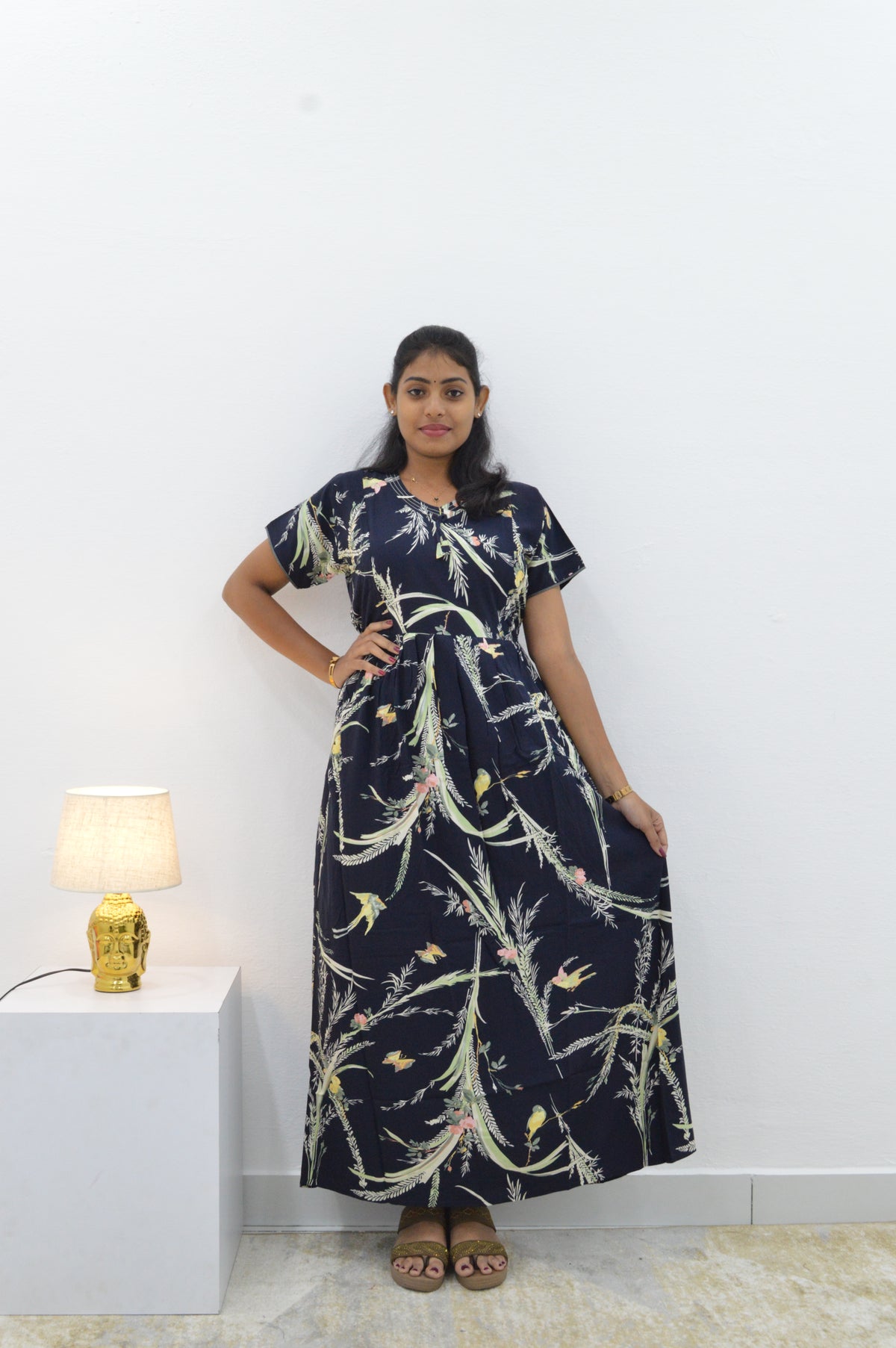 ✨ MANGAI Premium Rayon Maternity Frock for Pregnancy Women ✨ Invisible Feeding Zipper | Stylish Fancy Neck | Side Pocket | Comfortable Pregnancy & Casual Wear (RMF)