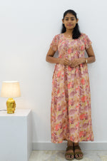 ALPINE Smocking Nighty | Beautiful Pleated Design | Side Pocket | Stylish Nighty for Trendy Women's | Your Perfect Nightwear Collection's (SAP)