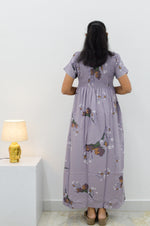 ALPINE Smocking Nighty | Beautiful Pleated Design | Side Pocket | Stylish Nighty for Trendy Women's | Your Perfect Nightwear Collection's (SAP)