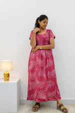 ALPINE Smocking Nighty | Beautiful Pleated Design | Side Pocket | Stylish Nighty for Trendy Women's | Your Perfect Nightwear Collection's (SAP)