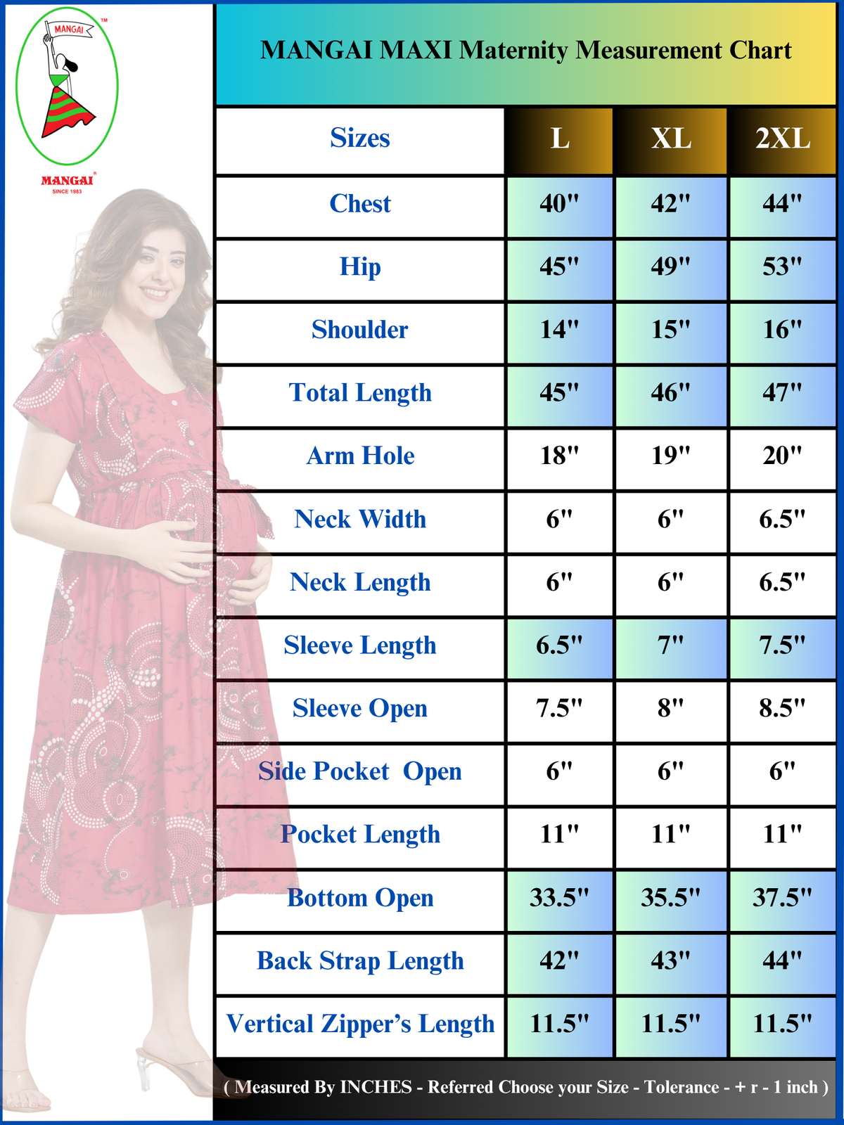 Navy Blue Ethnic Print Rayon Maternity Maxi Dress for Women | Feeding Zip Nursing Wear with Side Pocket | Adjustable Back Tie Pregnancy & Casual Wear (FIO-M