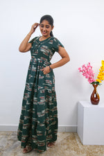 Stylish Alpine 3 Layer Frock Model Nighties| Fancy Sleeves & Neck Pattern| Side Pocket with Back Tie Rope | Perfect Nightwear Trendy Women's (AFK)