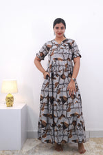 Mangai 3 Layer Frock Model Nighties Soft and Smooth Premium Quality Rayon Material , Fancy Frilled Sleeve Side Pocket , Back tie Rope Stylish Collection's for Trendy Women's (MRK)