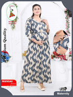 Soft Rayon4-IN-ONE Mom's Feeding & Casual Wear| Pre & Post Maternity Wear | Fancy Long Frock | Best Choice for Pregnancy Women (FIO-F)