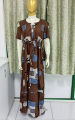 Stylish Arrivals Rayon Gathering Frock Model Night Gown's | Front Adjustable Gathering Style Rope Rope | Puff Sleeve | Trending Collection's for Stylish Women's (FKG)