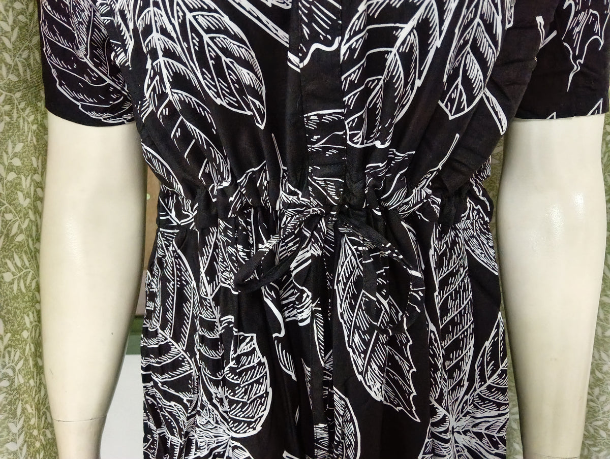 Stylish Arrivals Rayon Gathering Frock Model Night Gown's | Front Adjustable Gathering Style Rope Rope | Puff Sleeve | Trending Collection's for Stylish Women's (FKG)