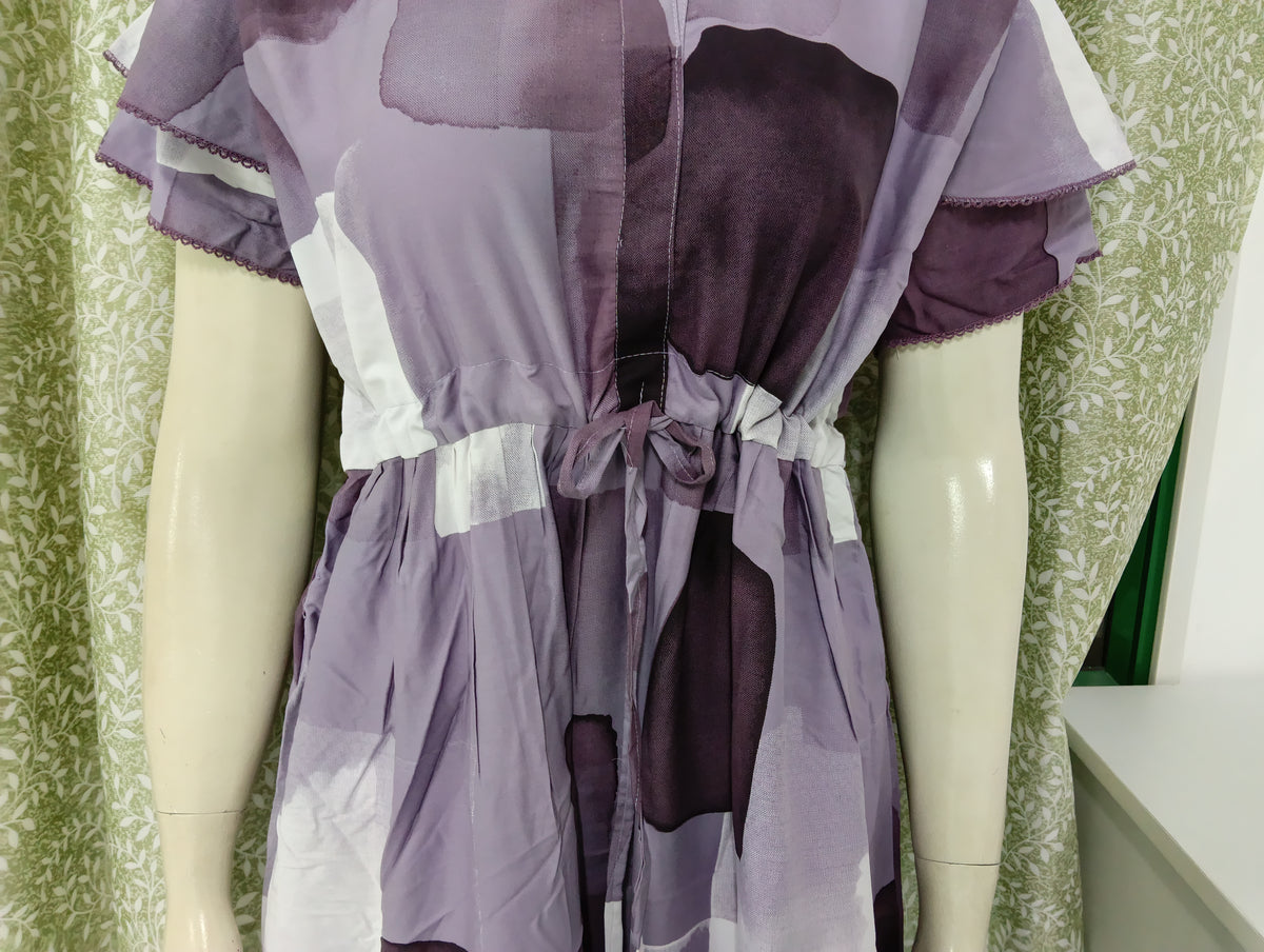 Stylish Arrivals Rayon Gathering Frock Model Night Gown's | Front Adjustable Gathering Style Rope Rope | Puff & Double Layer Sleeve's | Trending Collection's for Stylish Women's (FKG)