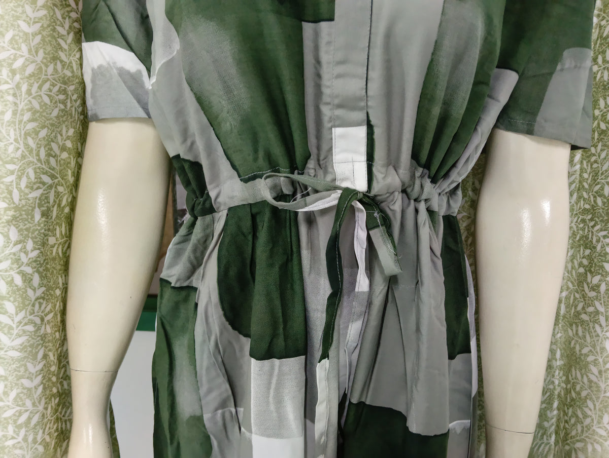 Stylish Arrivals Rayon Gathering Frock Model Night Gown's | Front Adjustable Gathering Style Rope Rope | Puff & Double Layer Sleeve's | Trending Collection's for Stylish Women's (FKG)