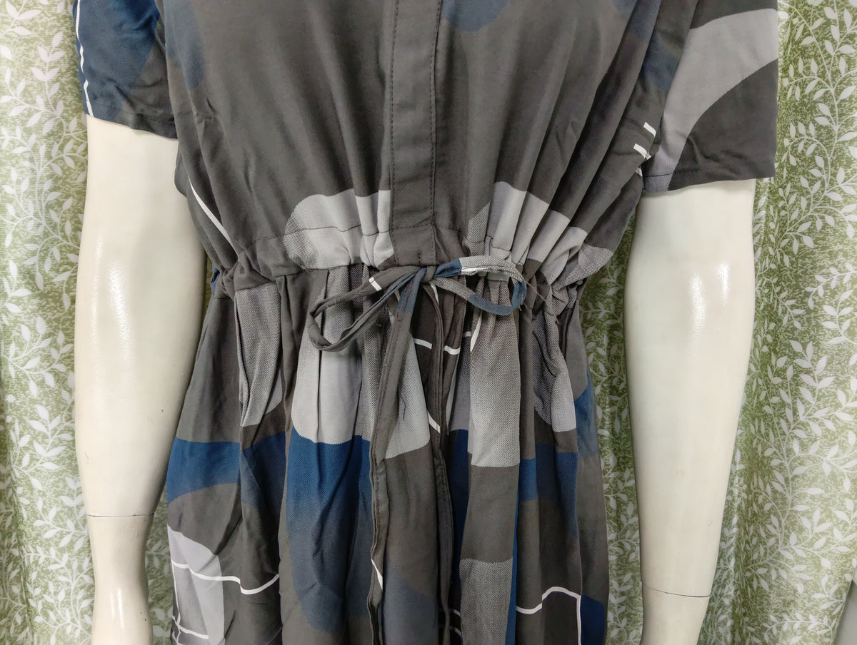 Stylish Arrivals Rayon Gathering Frock Model Night Gown's | Front Adjustable Gathering Style Rope Rope | Puff Sleeve | Trending Collection's for Stylish Women's (FKG)