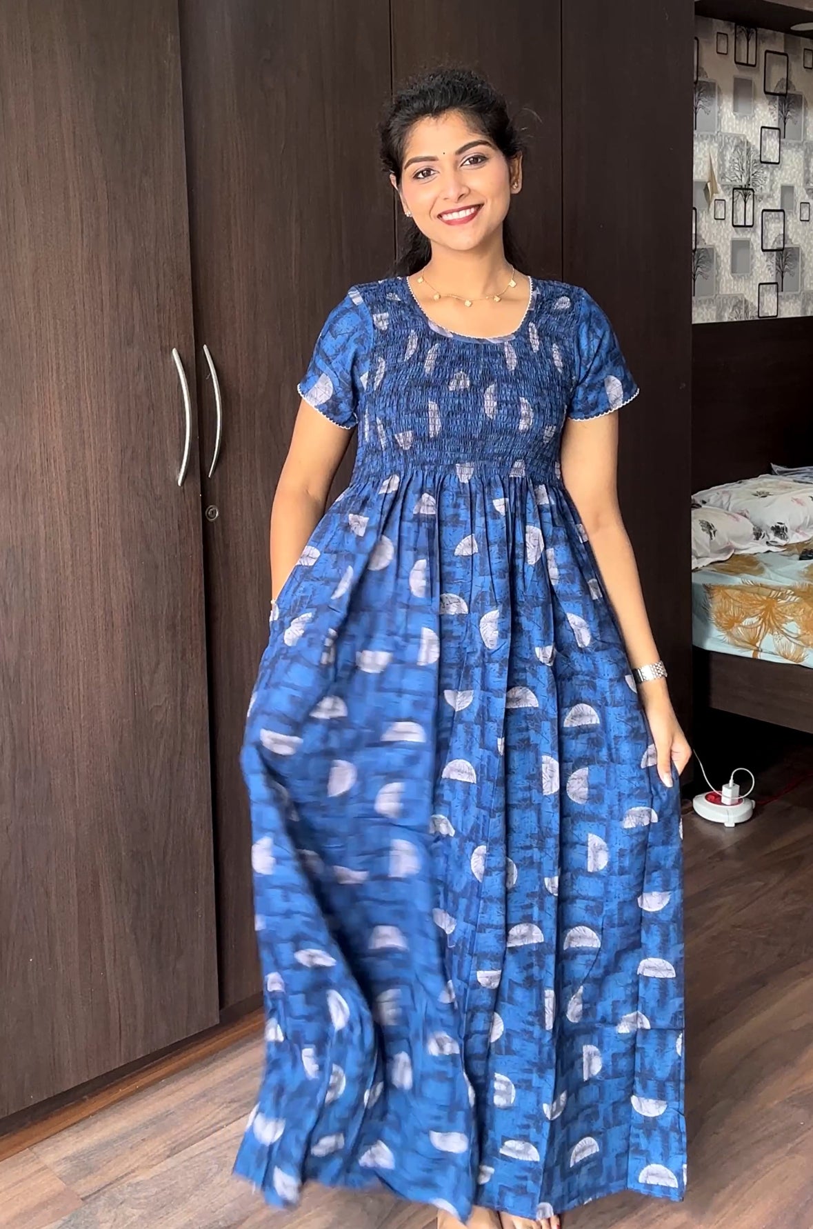 Premium Smocking Nighties Online Mangai Nighties