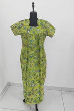 MANGAI New Regular Fit Cotton Nighties - Colorful Pathetic Printed Stylish Nightwear for Stylish Women | Side Cut Pocket | Beautiful Nighties for Stylish Women's | Colorful Printed Cotton Nighties (MPL)