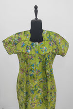 MANGAI New Regular Fit Cotton Nighties - Colorful Pathetic Printed Stylish Nightwear for Stylish Women | Side Cut Pocket | Beautiful Nighties for Stylish Women's | Colorful Printed Cotton Nighties (MPL)