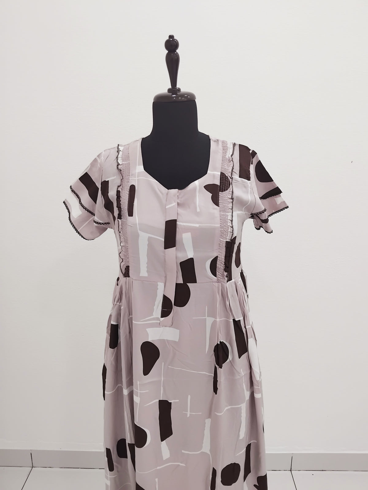 MANGAI Rayon Frock Nighties | Front Open Lengthy Zipper Comforts Feeding | Fancy Double Layered Butterfly Sleeve's | Post & Pre Pregnancy's and Casual Wear | Side Pocket |Versatile Rayon Frock Night Gown's for Stylish Women's (RPW)