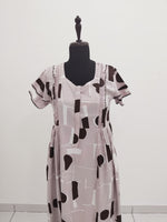 MANGAI Rayon Frock Nighties | Front Open Lengthy Zipper Comforts Feeding | Fancy Double Layered Butterfly Sleeve's | Post & Pre Pregnancy's and Casual Wear | Side Pocket |Versatile Rayon Frock Night Gown's for Stylish Women's (RPW)