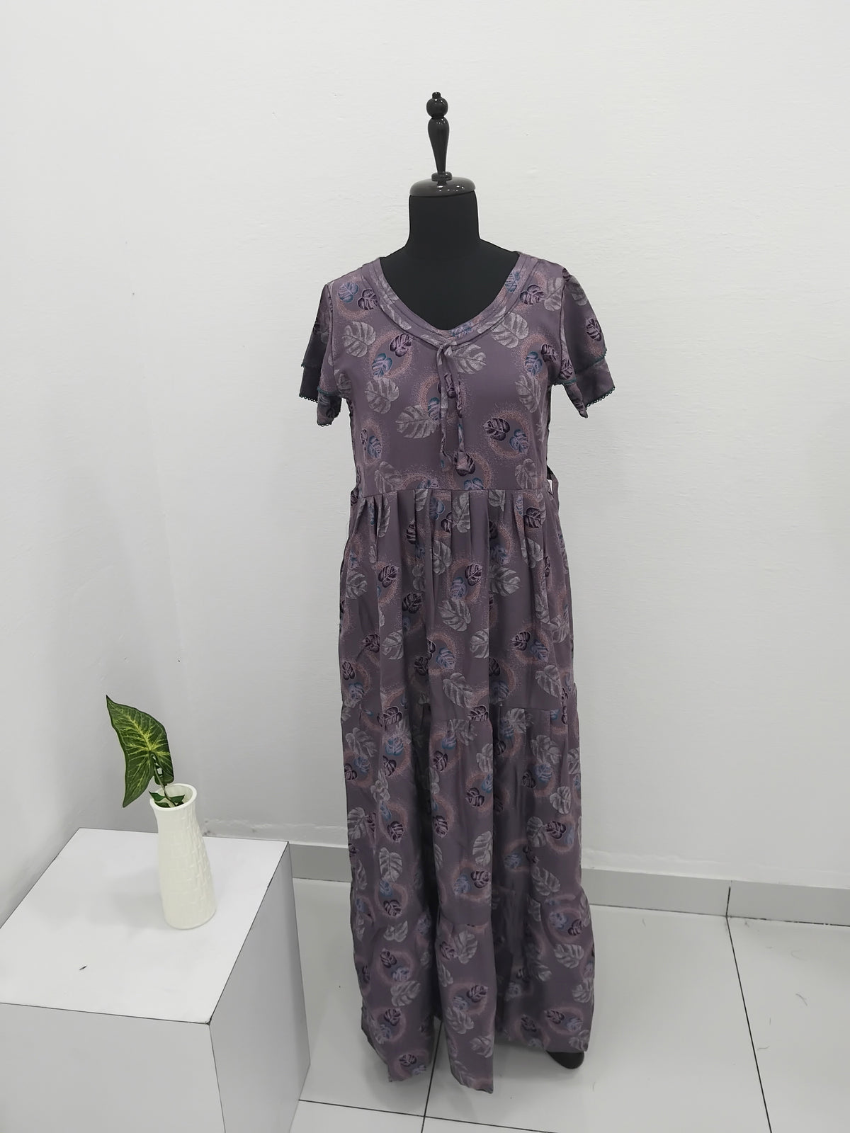 Stylish Alpine FULL FROCK Model Nighties| Fancy Sleeves & Neck Pattern| Side Pocket with Back Tie Rope | Perfect Nightwear Trendy Women's (FRK)