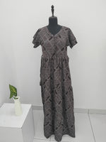 Stylish Alpine FULL FROCK Model Nighties| Fancy Sleeves & Neck Pattern| Side Pocket with Back Tie Rope | Perfect Nightwear Trendy Women's (FRK)