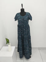 Stylish new FULL FROCK Model Nighties| Fancy Sleeves & Neck Pattern| Side Pocket with Back Tie Rope | Perfect Nightwear Trendy Women's (FRK)