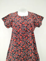 MANGAI Daily Wear Casual Comfort Fit Cotton Printed Nighties | Front Open Zipper Model | Fancy Round Neck with Side Pocket Cotton Nighties (DRN)