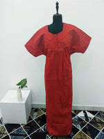 MANGAI Premium Cotton Printed Pleated Model Half Sleeve 3XL Size Nighties - Fancy Neck | With Side Pocket |Shrinkage Free Nighties | Trendy Collection's for Stylish Women's (3XL-SBS)