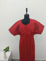 MANGAI Premium Cotton Printed Pleated Model Half Sleeve 3XL Size Nighties - Fancy Neck | With Side Pocket |Shrinkage Free Nighties | Trendy Collection's for Stylish Women's (3XL-SBS)