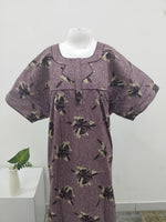 MANGAI Premium Cotton Printed Pleated Model Half Sleeve 4XL Size Nighties - Fancy Neck | With Side Pocket |Shrinkage Free Nighties | Trendy Collection's for Stylish Women's (4XL-VBS)