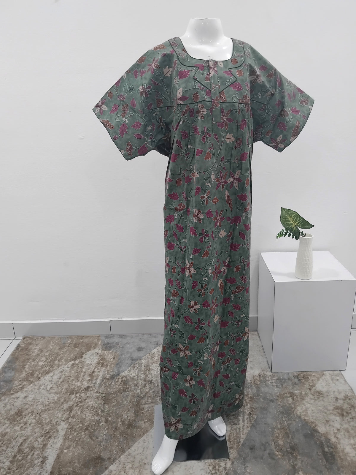 MANGAI Premium Cotton Printed Pleated Model Half Sleeve 4XL Size Nighties - Fancy Neck | With Side Pocket |Shrinkage Free Nighties | Trendy Collection's for Stylish Women's (4XL-VBS)