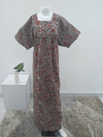 MANGAI Premium Cotton Printed Pleated Model Half Sleeve 4XL Size Nighties - Fancy Neck | With Side Pocket |Shrinkage Free Nighties | Trendy Collection's for Stylish Women's (4XL-VBS)