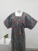 MANGAI Premium Cotton Printed Pleated Model Half Sleeve 4XL Size Nighties - Fancy Neck | With Side Pocket |Shrinkage Free Nighties | Trendy Collection's for Stylish Women's (4XL-VBS)