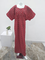 MANGAI Premium Cotton Printed Pleated Model Half Sleeve 5XL Size Nighties - Fancy Neck | With Side Pocket |Shrinkage Free Nighties | Trendy Collection's for Stylish Women's (5XL-VBS)