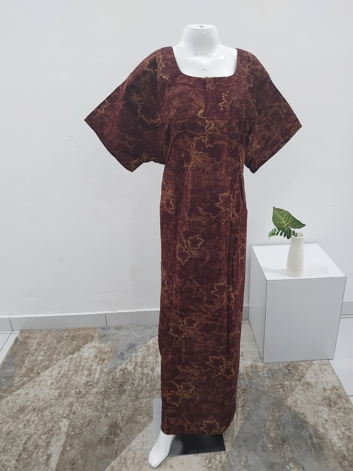 MANGAI Premium Cotton Printed Pleated Model Half Sleeve 5XL Size Nighties - Fancy Neck | With Side Pocket |Shrinkage Free Nighties | Trendy Collection's for Stylish Women's (5XL-VBS)