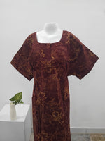 MANGAI Premium Cotton Printed Pleated Model Half Sleeve 5XL Size Nighties - Fancy Neck | With Side Pocket |Shrinkage Free Nighties | Trendy Collection's for Stylish Women's (5XL-VBS)