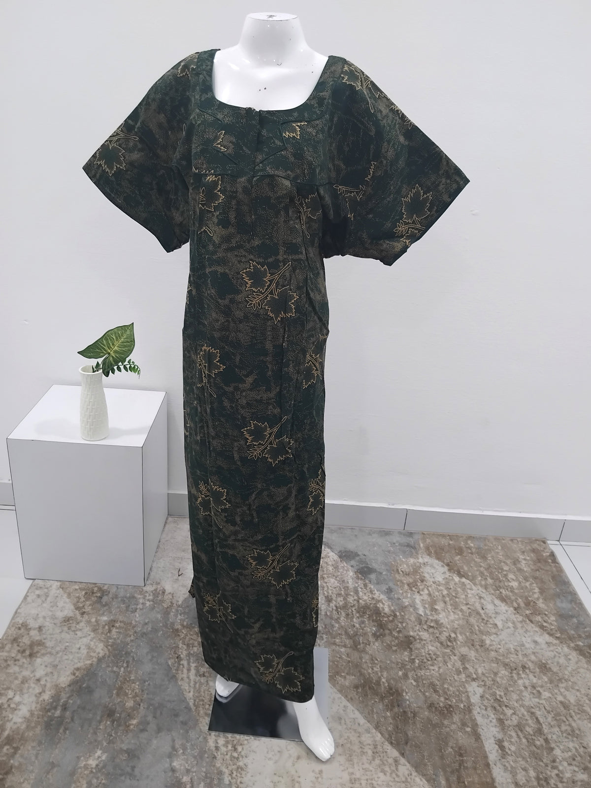 MANGAI Premium Cotton Printed Pleated Model Half Sleeve 5XL Size Nighties - Fancy Neck | With Side Pocket |Shrinkage Free Nighties | Trendy Collection's for Stylish Women's (5XL-VBS)