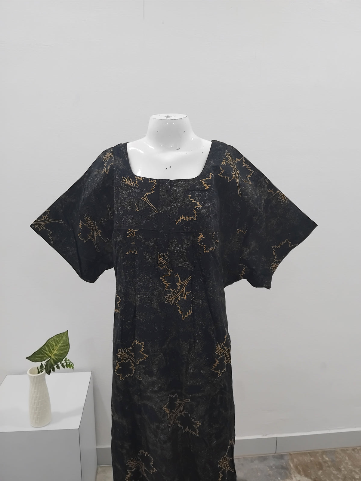 MANGAI Premium Cotton Printed Pleated Model Half Sleeve 5XL Size Nighties - Fancy Neck | With Side Pocket |Shrinkage Free Nighties | Trendy Collection's for Stylish Women's (5XL-VBS)