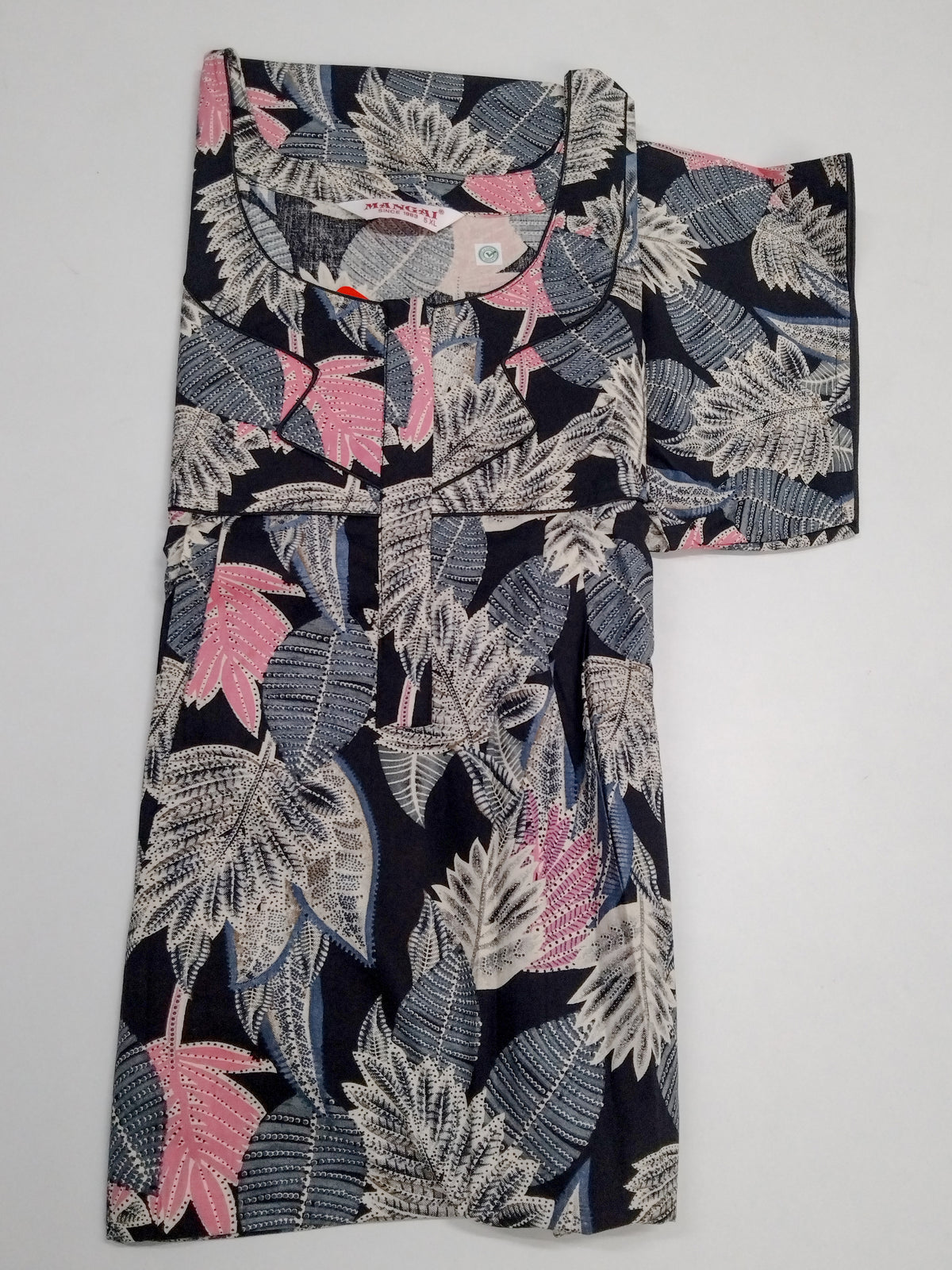 MANGAI Premium Cotton Printed Pleated Model Half Sleeve 5XL Size Nighties - Fancy Neck | With Side Pocket |Shrinkage Free Nighties | Trendy Collection's for Stylish Women's (5PZ)