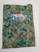 MANGAI Premium Cotton Printed Pleated Model Half Sleeve 4XL Size Nighties - Fancy Neck | With Side Pocket |Shrinkage Free Nighties | Trendy Collection's for Stylish Women's (4PZ)