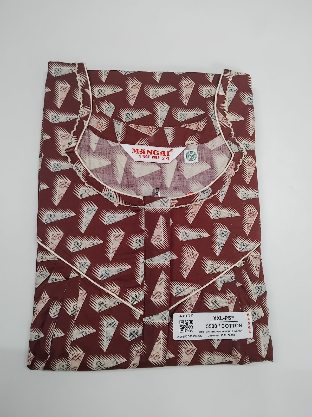 MANGAI Cotton Straight Zip Feeding Nighty |Post Pregnancy | Comfort and Style | Pleated Model | Soft Cotton Feeding Nighties (PSF)