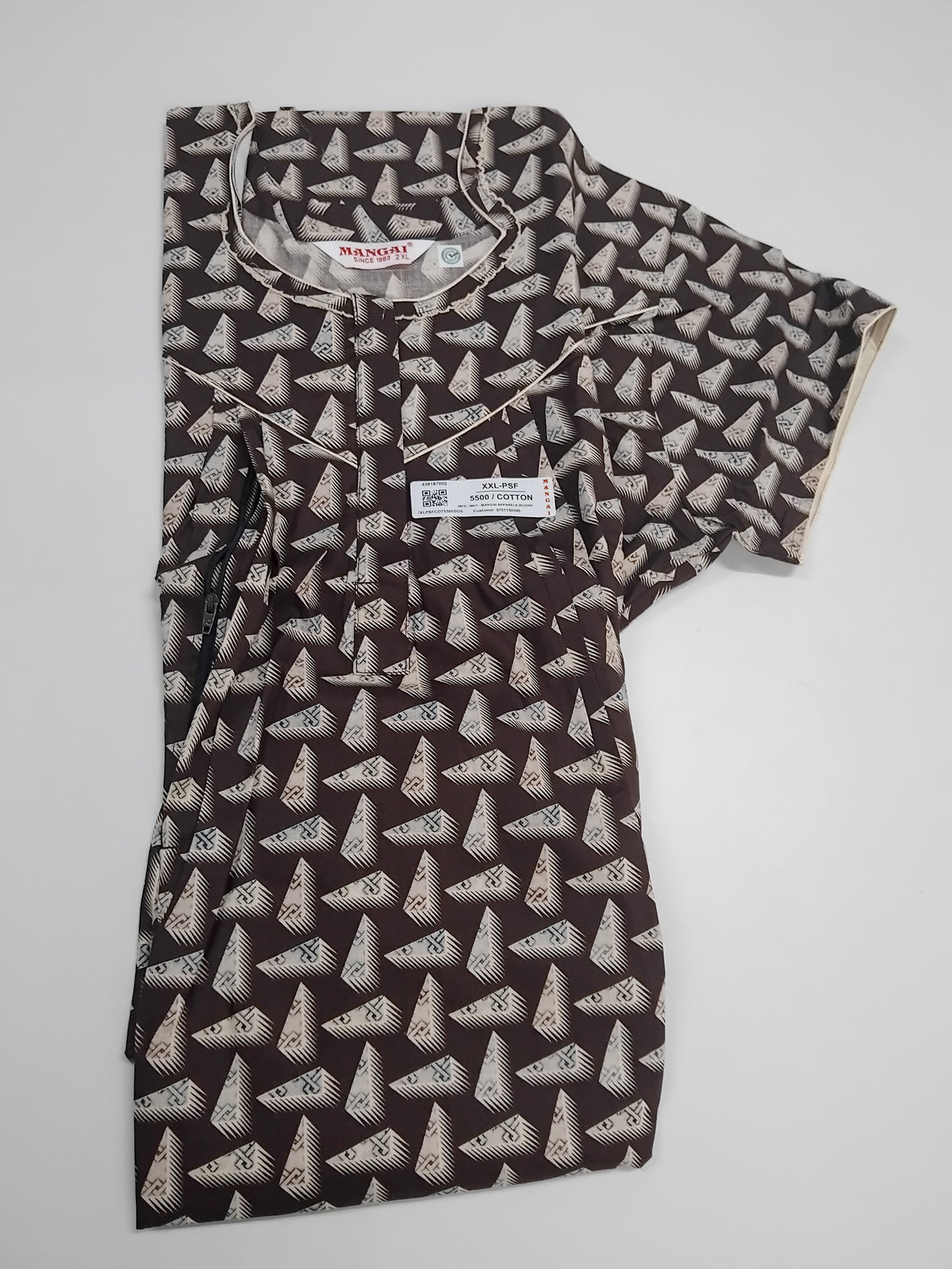 MANGAI Cotton Straight Zip Feeding Nighty |Post Pregnancy | Comfort and Style | Pleated Model | Soft Cotton Feeding Nighties (PSF)