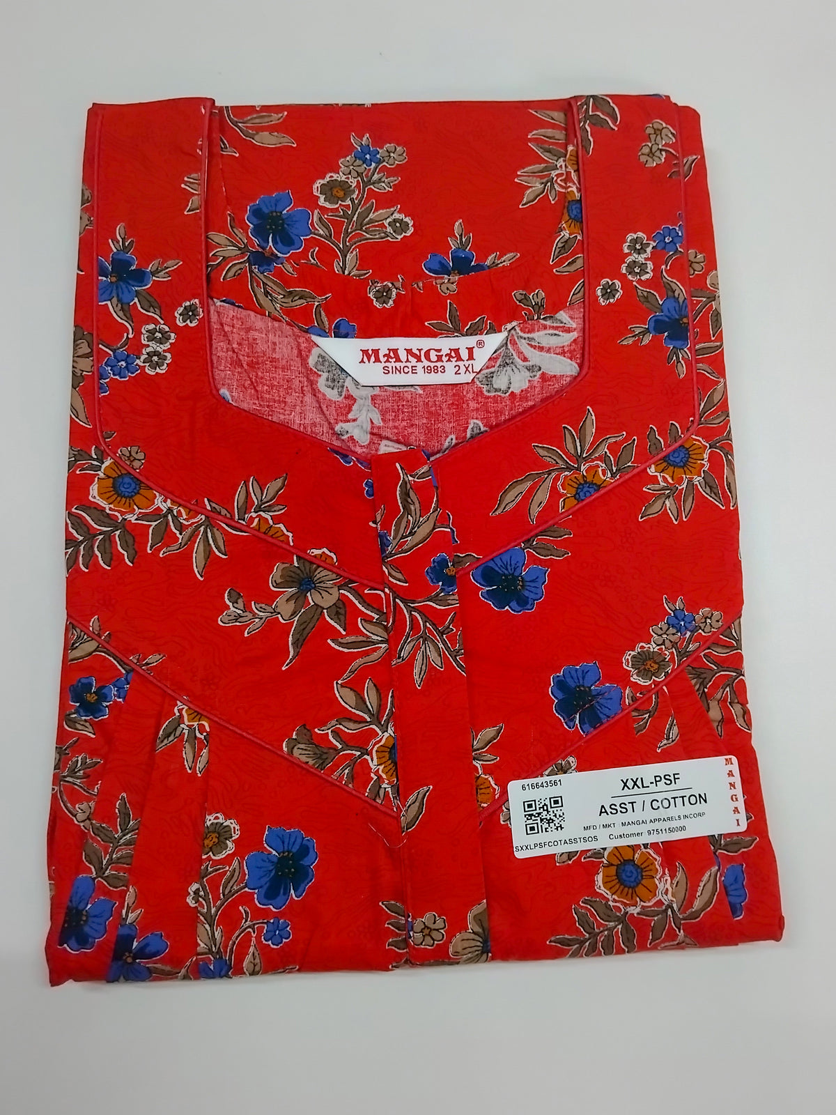 MANGAI Cotton Straight Zip Feeding Nighty |Post Pregnancy | Comfort and Style | Pleated Model | Soft Cotton Feeding Nighties (PSF)