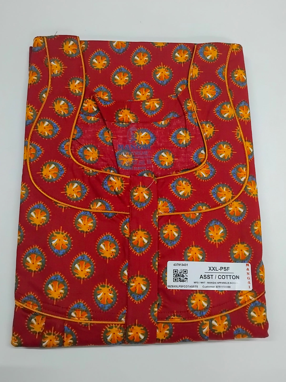 MANGAI Cotton Straight Zip Feeding Nighty |Post Pregnancy | Comfort and Style | Pleated Model | Soft Cotton Feeding Nighties (PSF)