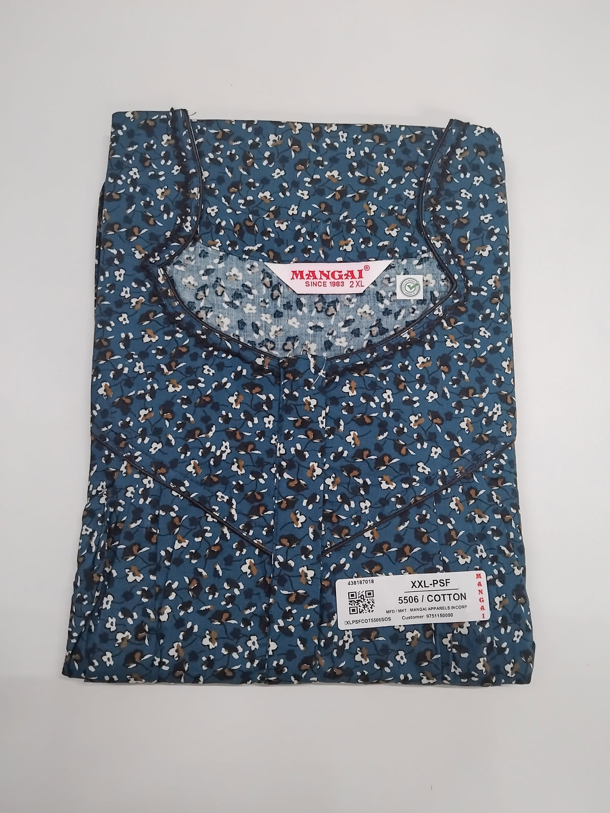 MANGAI Cotton Straight Zip Feeding Nighty |Post Pregnancy | Comfort and Style | Pleated Model | Soft Cotton Feeding Nighties (PSF)