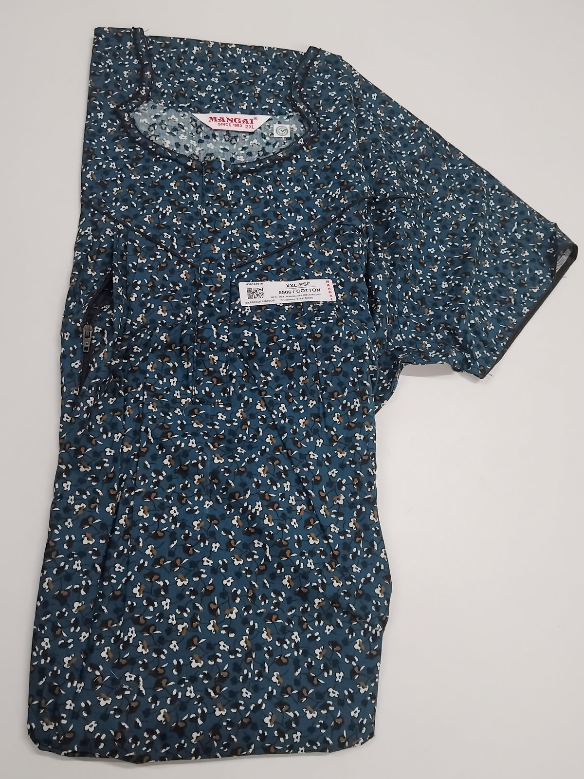 MANGAI Cotton Straight Zip Feeding Nighty |Post Pregnancy | Comfort and Style | Pleated Model | Soft Cotton Feeding Nighties (PSF)