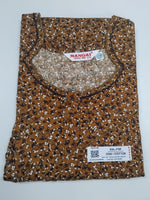 MANGAI Cotton Straight Zip Feeding Nighty |Post Pregnancy | Comfort and Style | Pleated Model | Soft Cotton Feeding Nighties (PSF)