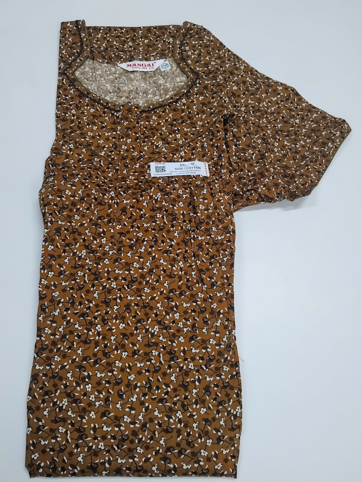 MANGAI Cotton Straight Zip Feeding Nighty |Post Pregnancy | Comfort and Style | Pleated Model | Soft Cotton Feeding Nighties (PSF)