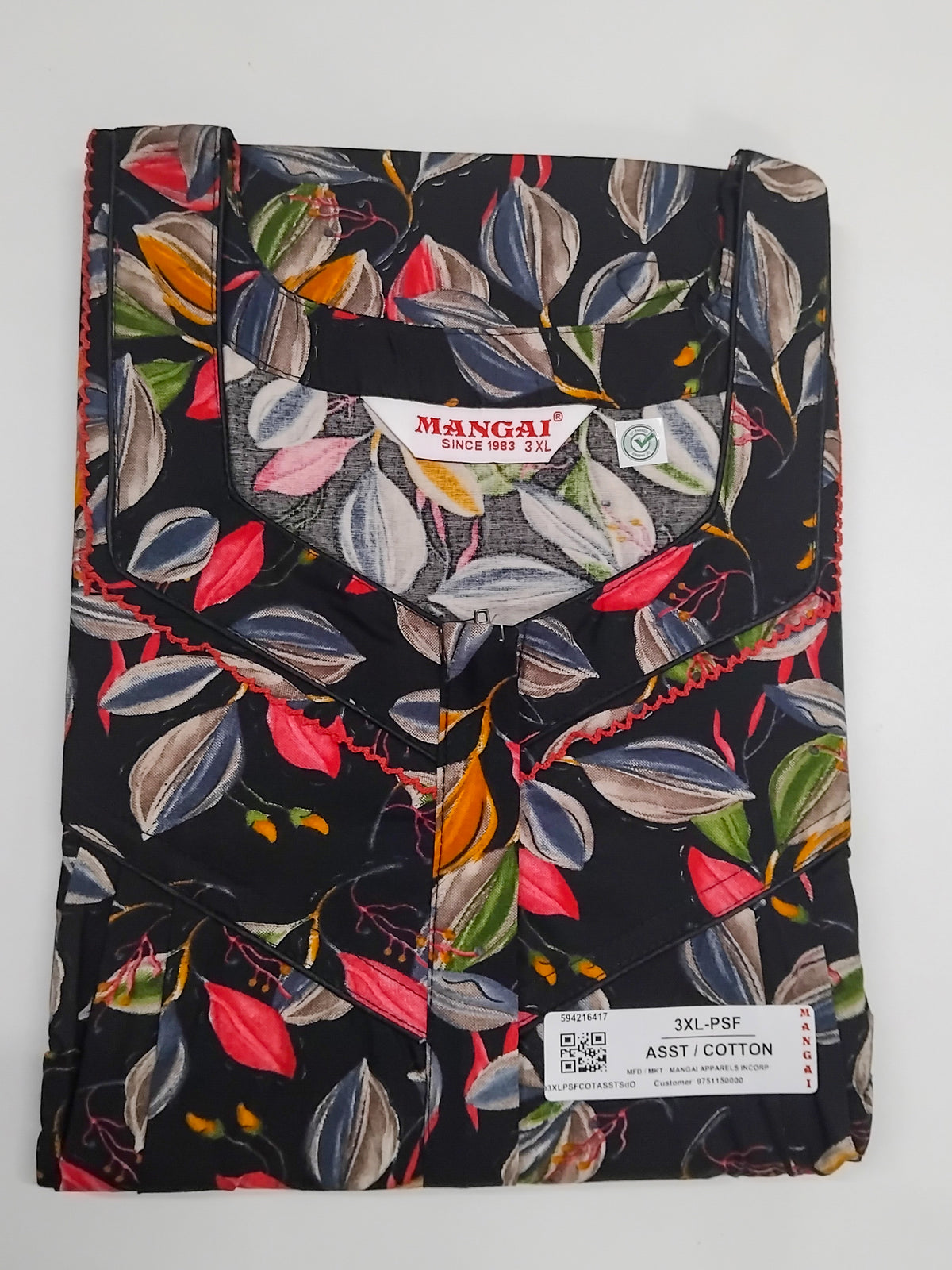 MANGAI Cotton Straight Zip Feeding Nighty |Post Pregnancy | Comfort and Style | Pleated Model | Soft Cotton Feeding Nighties (PSF)