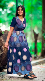 Stylish Arrivals Rayon Gathering Frock Model Night Gown's | Front Adjustable Gathering Style Rope Rope | Puff Sleeve | Trending Collection's for Stylish Women's (FKG)