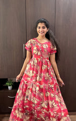 Stylish new FULL FROCK Model Nighties| Fancy Sleeves & Neck Pattern| Side Pocket with Back Tie Rope | Perfect Nightwear Trendy Women's (FRK)