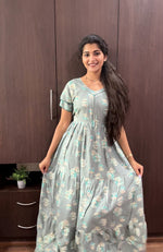 Stylish Arrivals NewFULL FROCK Model Nighties| Fancy Sleeves & Neck Pattern| Side Pocket with Back Tie Rope | Perfect Nightwear Trendy Women's (AFK)